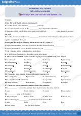 Đề số 8 - Đề kiểm tra học kì 1 - Tiếng Anh 8 mới